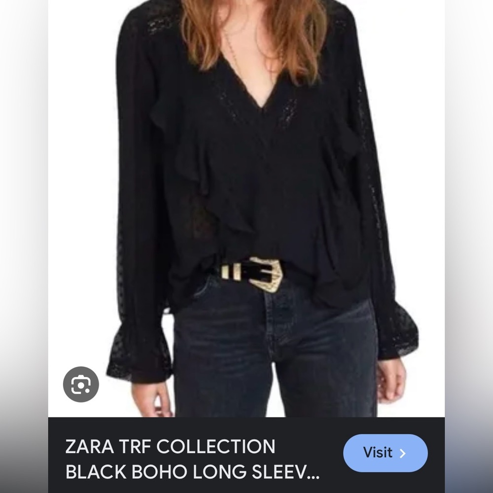 Zara long sleeve boho shirt